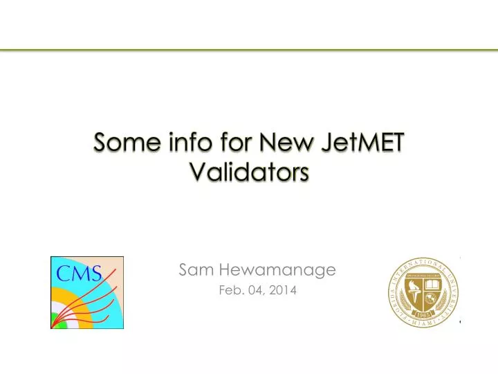 some info for new jetmet validators