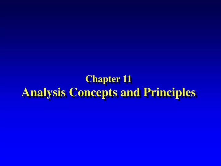 chapter 11 analysis concepts and principles
