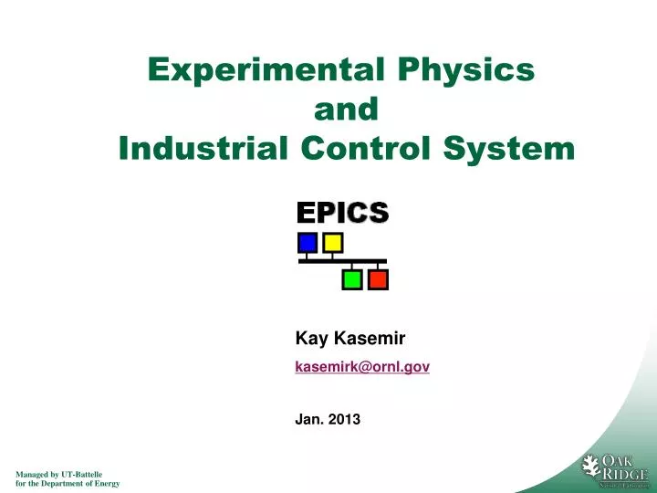 experimental physics and industrial control system
