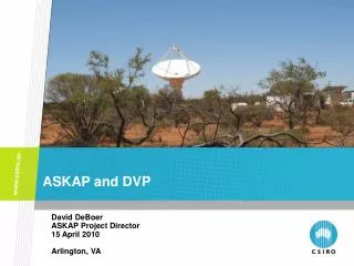 ASKAP and DVP