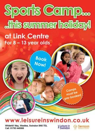Sports Camp is available during school holidays (excluding Bank Holidays):
