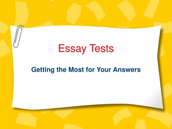 essay tests