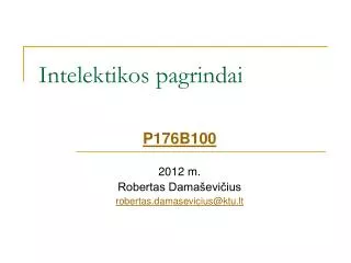 intelektikos pagrindai