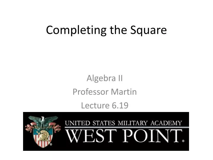 completing the square