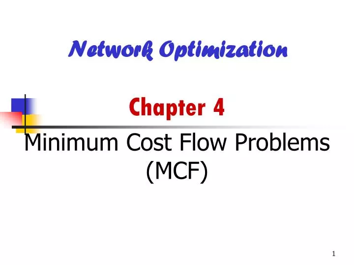 network optimization