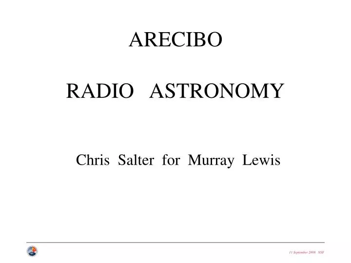 arecibo radio astronomy