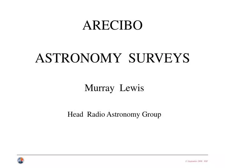 arecibo astronomy surveys