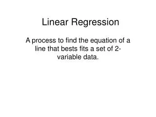 Linear Regression