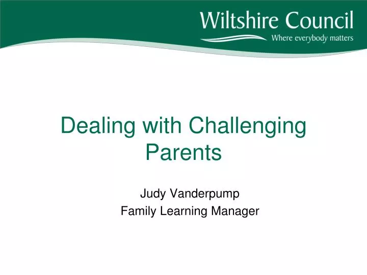 dealing with challenging parents