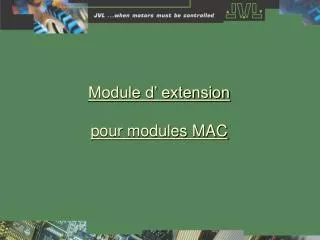module d extension pour modules mac
