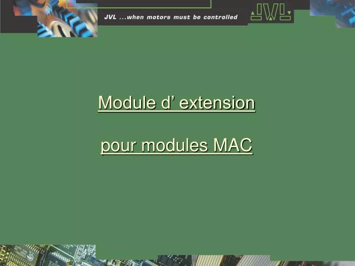 module d extension pour modules mac