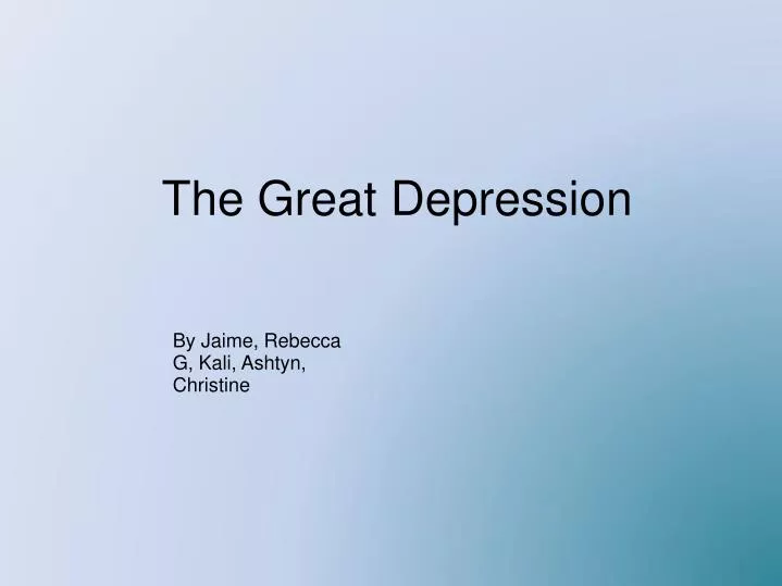 the great depression