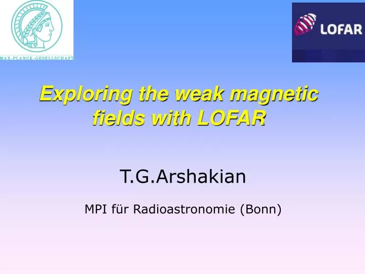 t g arshakian mpi f r radioastronomie bonn