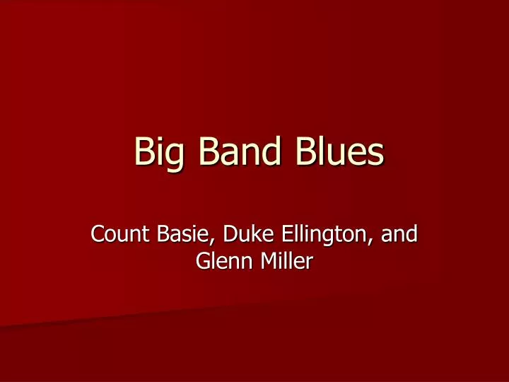 big band blues