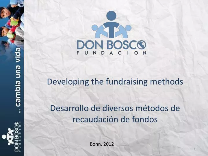 developing the fundraising methods desarrollo de diversos m todos de recaudaci n de fondos