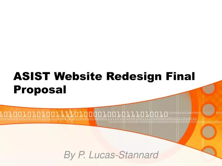 asist website redesign final proposal