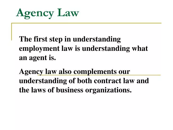 agency law