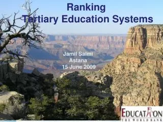 Ranking Tertiary Education Systems