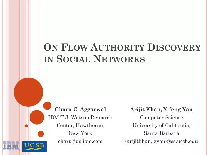 on flow authority discovery in social networks