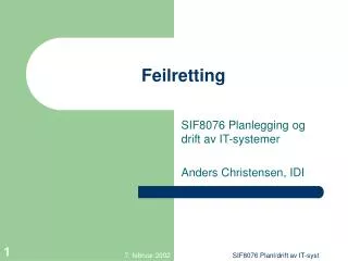 feilretting