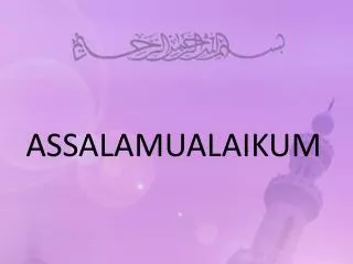 assalamualaikum