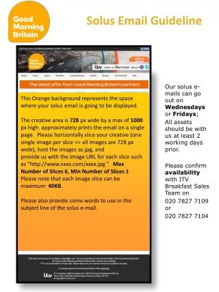 Our solus e-mails can go out on Wednesdays or Fridays ;