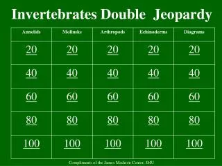 Invertebrates Double Jeopardy