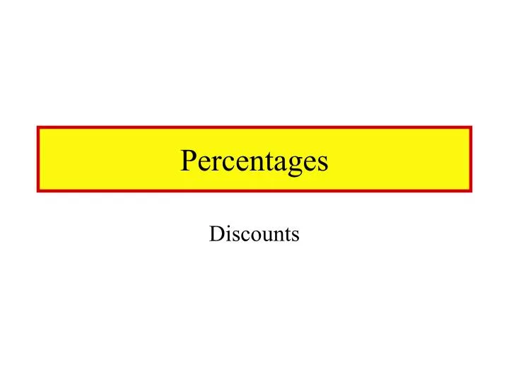 percentages