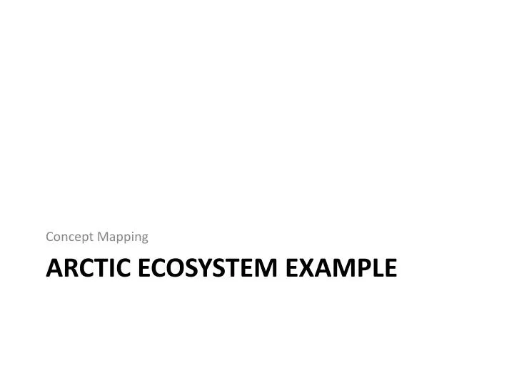 arctic ecosystem example