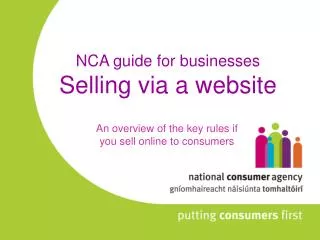 NCA guide for businesses Selling via a website