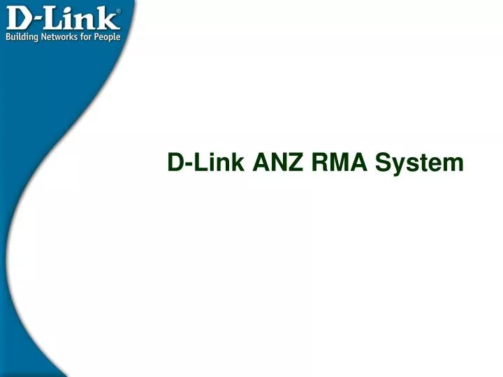 d link anz rma system