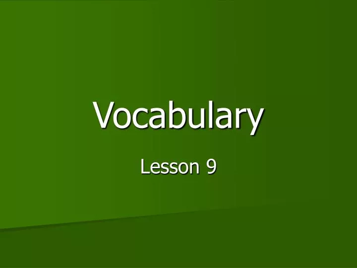 vocabulary