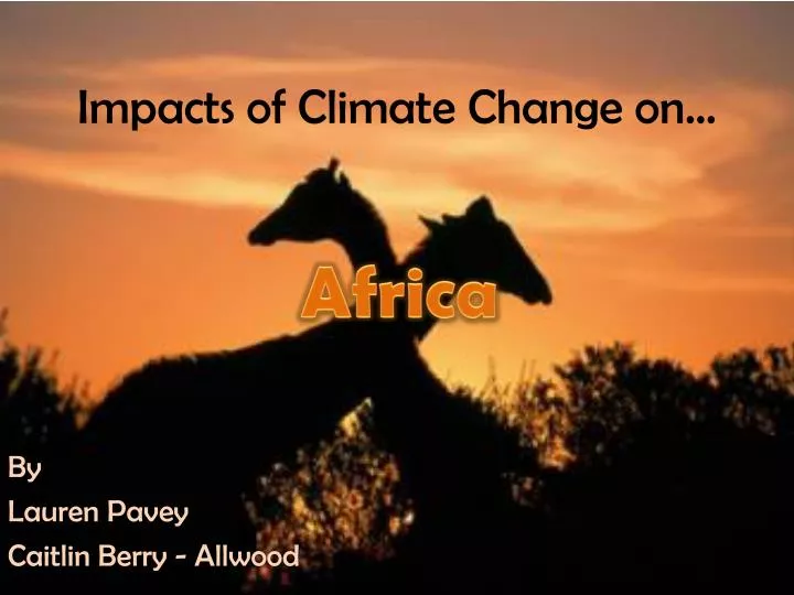 impacts of climate change on