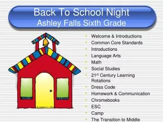 Back To School Night Ashley Falls Sixth Grade