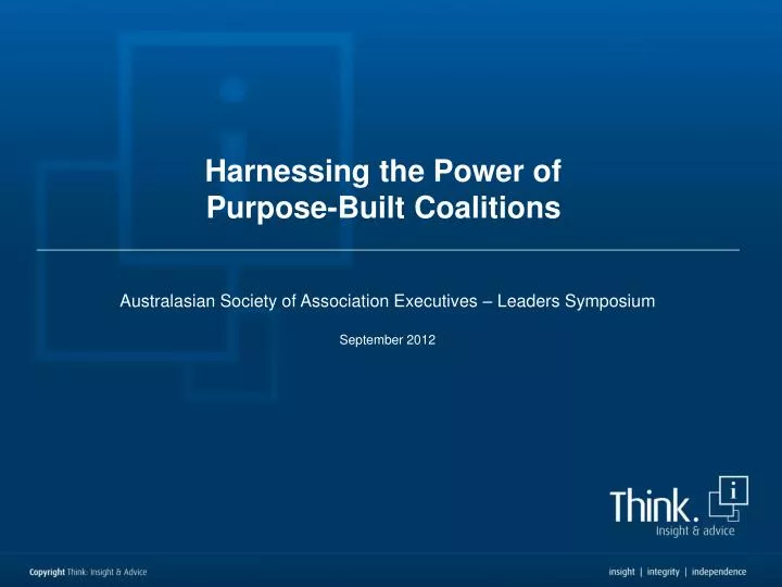 harnessing the power of purpose built coalitions