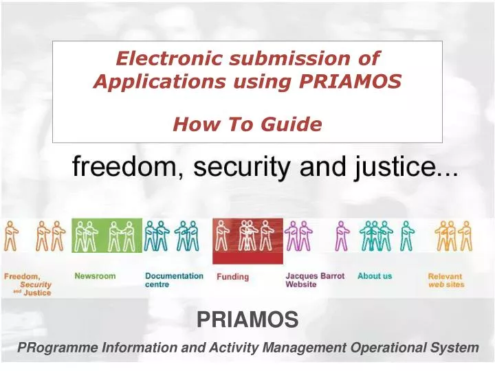electronic submission of applications using priamos how to guide