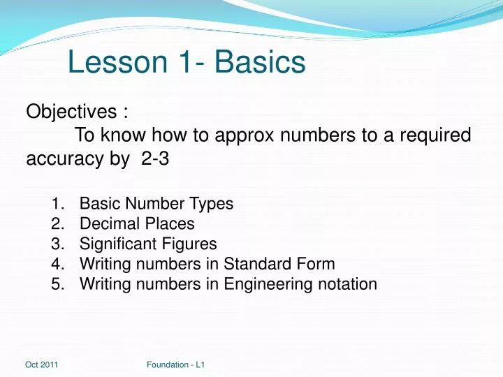 lesson 1 basics