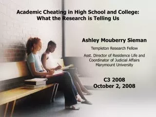 Academic Cheating in High School and College: What the Research is Telling Us