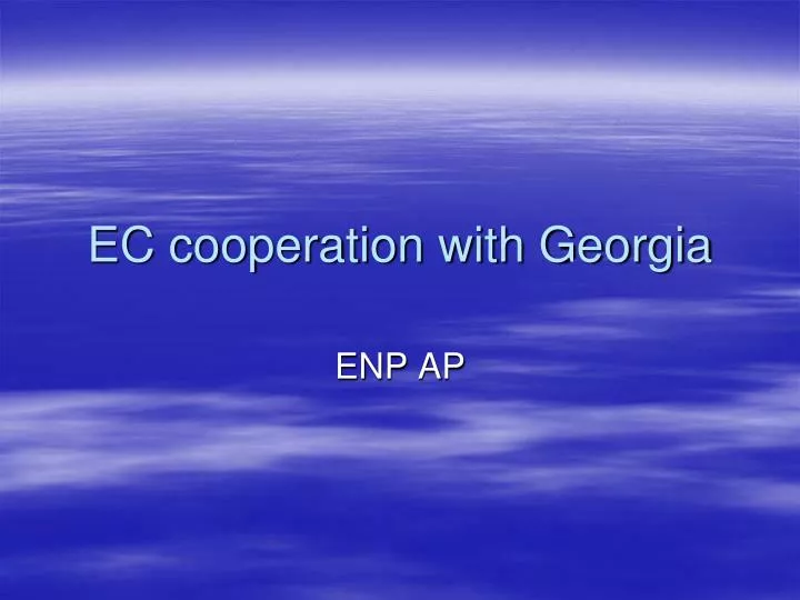 ec cooperation with georgia