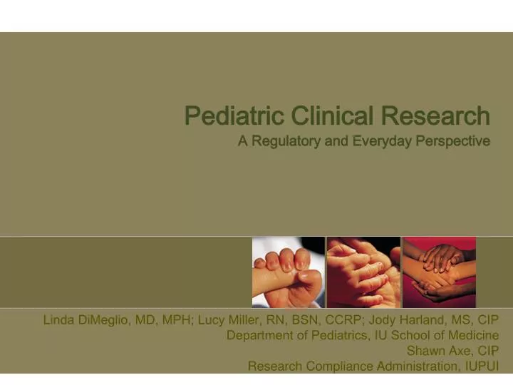 pediatric clinical research a regulatory and everyday perspective