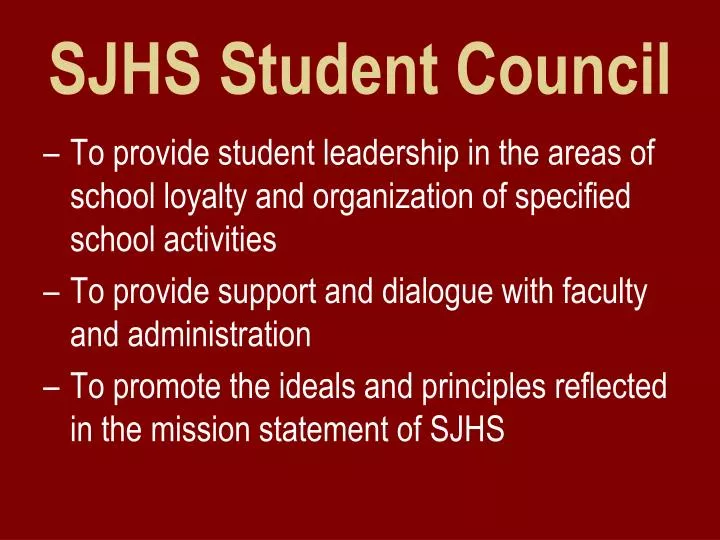 sjhs student council