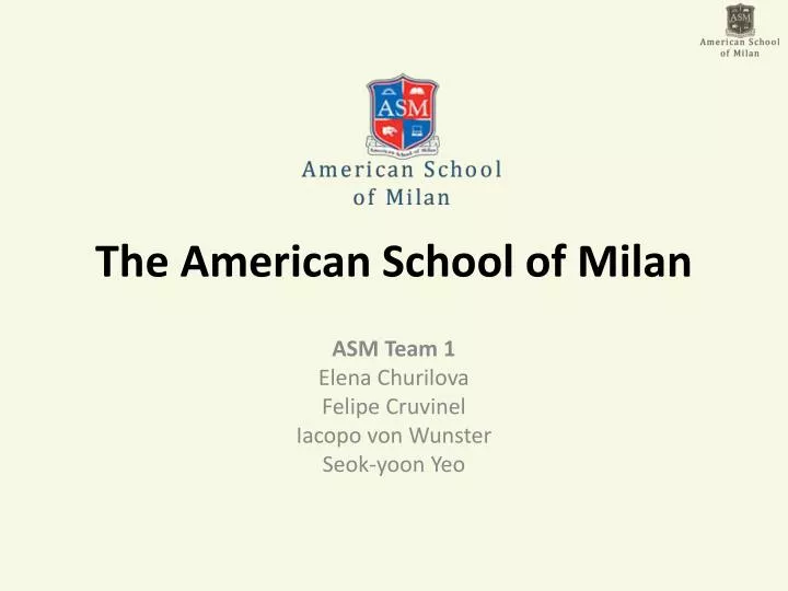 the american school of milan