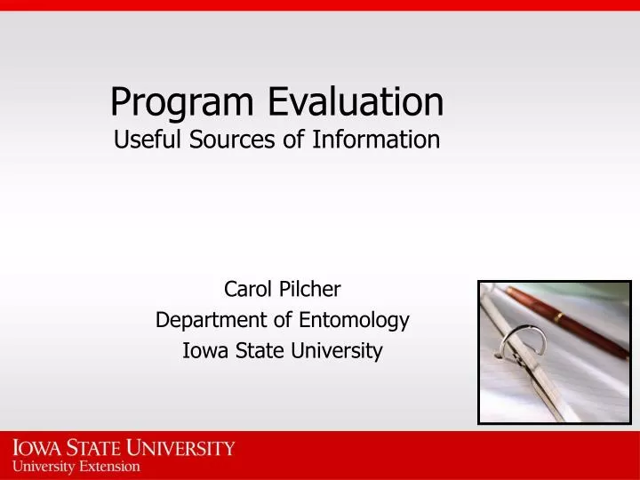 program evaluation useful sources of information