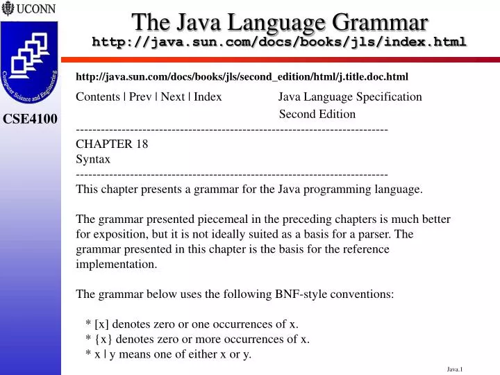 the java language grammar http java sun com docs books jls index html