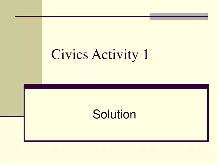civics activity 1