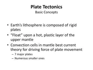 Plate Tectonics Basic Concepts