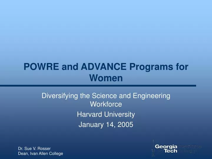 powre and advance programs for women