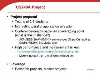 CS240A Project