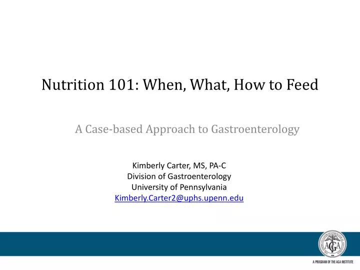 nutrition 101 when what how to feed