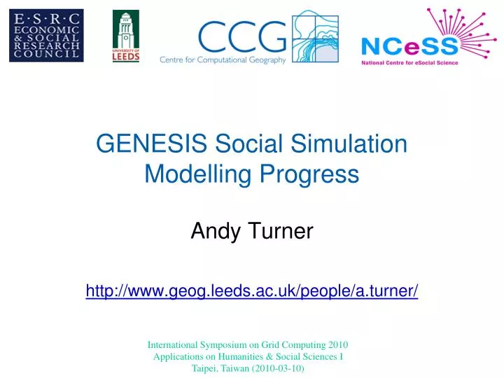 genesis social simulation modelling progress